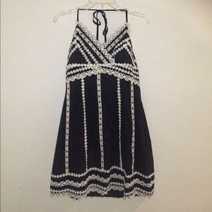 Black and white lace dress