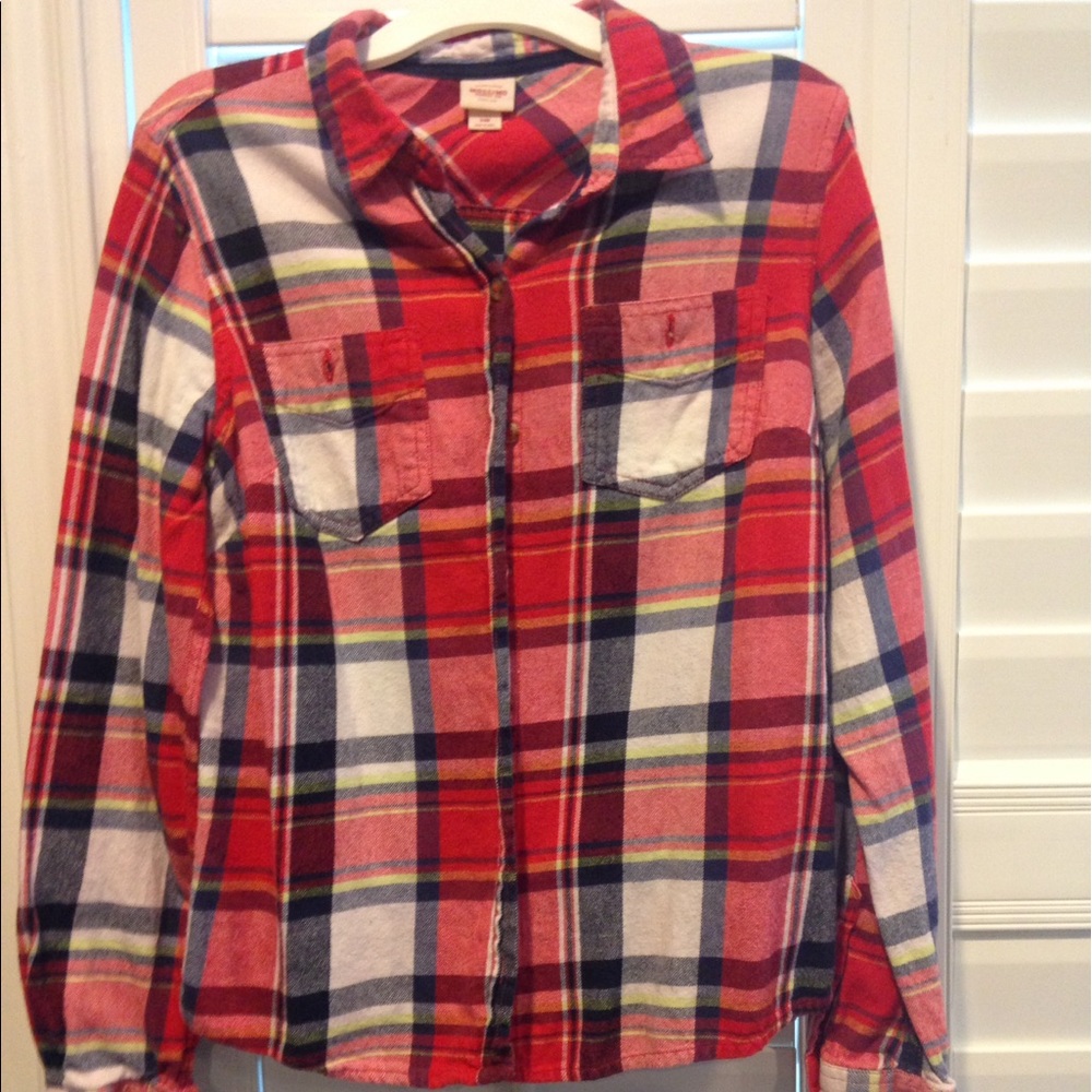 Mossimo women's plaid blouse