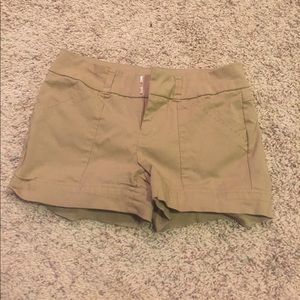 High waisted tan shorts!