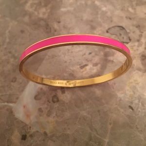 Kate Spade pink/gold slim cuff bracelet