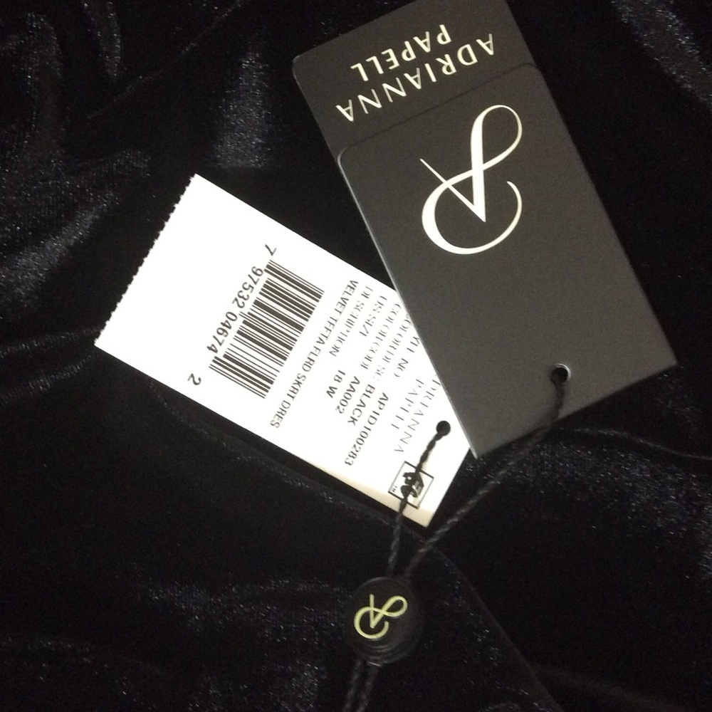 🆕 Adrianna Papell velvet tafetta dress holidays - Picture 5 of 5