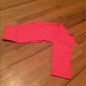 LuLaRoe Tween leggings heather red/orange NWT