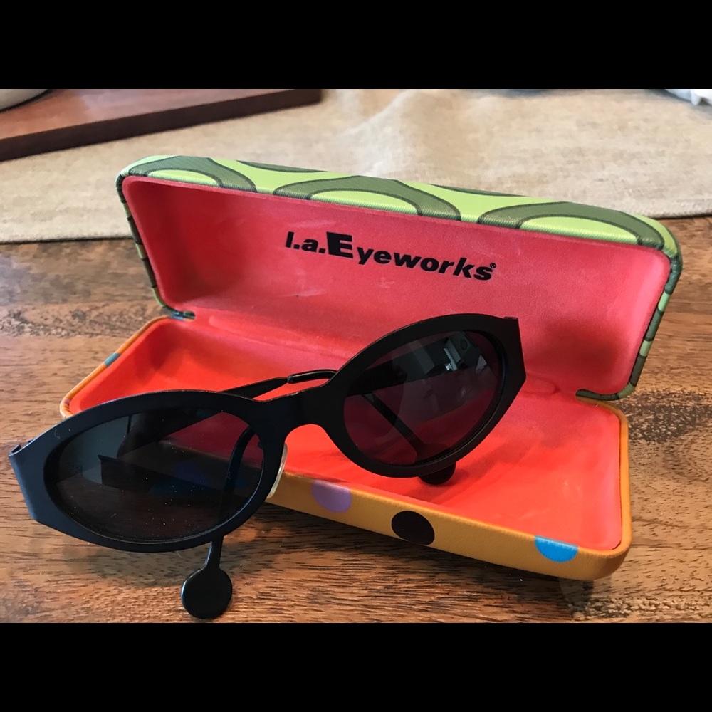 l.a. Eyeworks black metal sunglasses