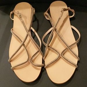 NBW beaded flat sandals