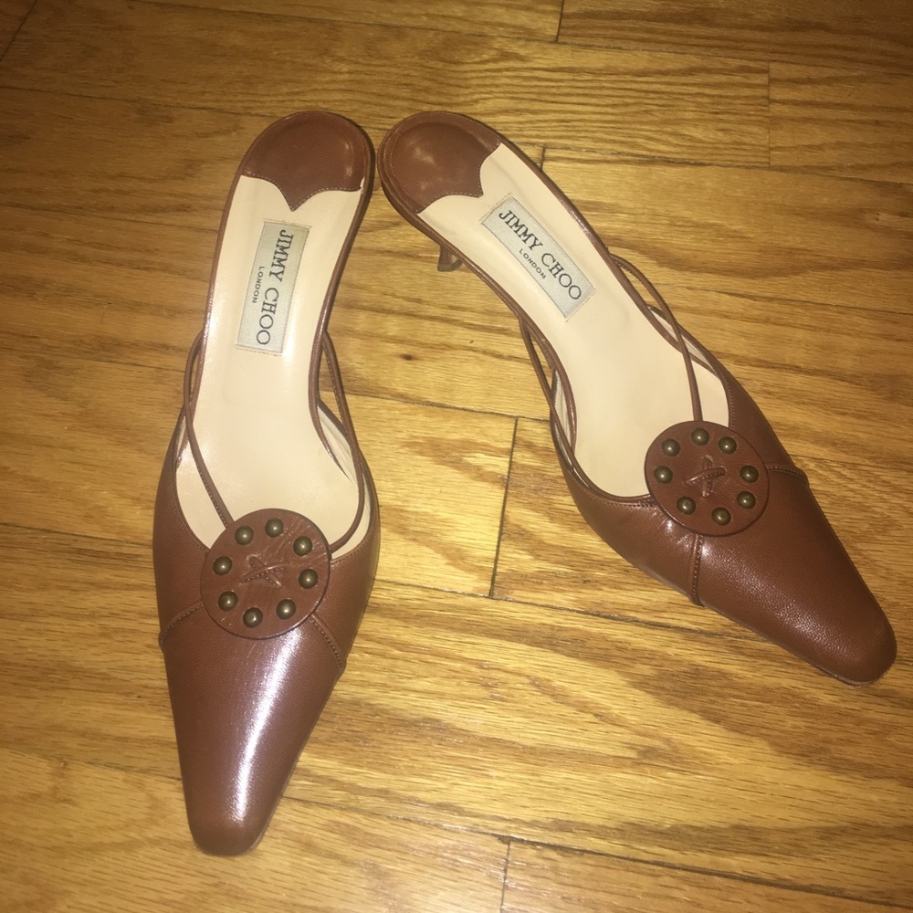 Jimmy Choo Brown slides size 39 US 8/7.5 - Picture 2 of 7