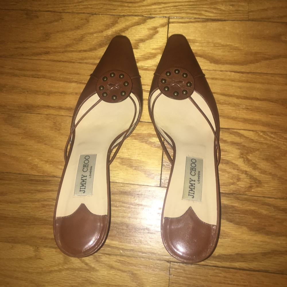 Jimmy Choo Brown slides size 39 US 8/7.5 - Picture 3 of 7
