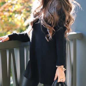 BP Ribbed Mock Neck Pullover