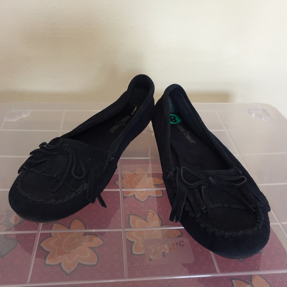 NAVY BLUE SUDE MOCCASINS