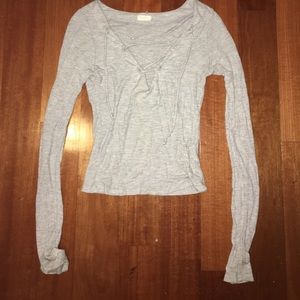 Gray John Galt Crop Top