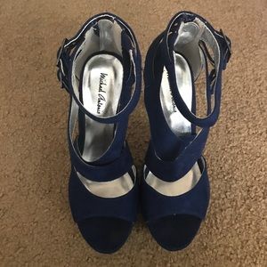 Blue Suede Michael Antonio Heels