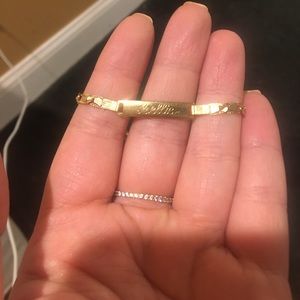 14k gold Kellie name plate bracelet