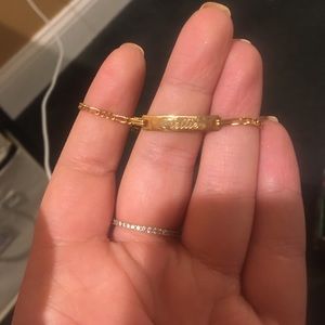 Gold Kellie name plate bracelet