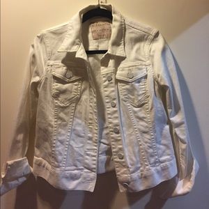 brand new all saints white denim jacket