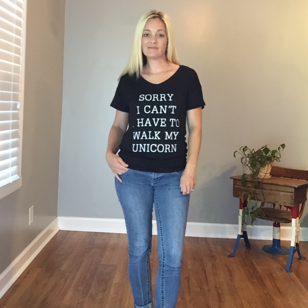 Unicorn V Neck Tee - Picture 2 of 5