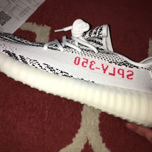 Zebra Yeezy size 10 main image 3