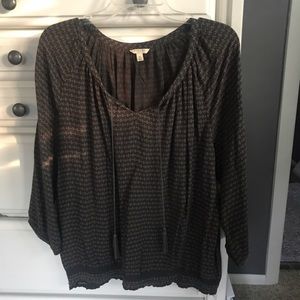 SONOMA PATTERNED BLOUSE WITH TASSELS