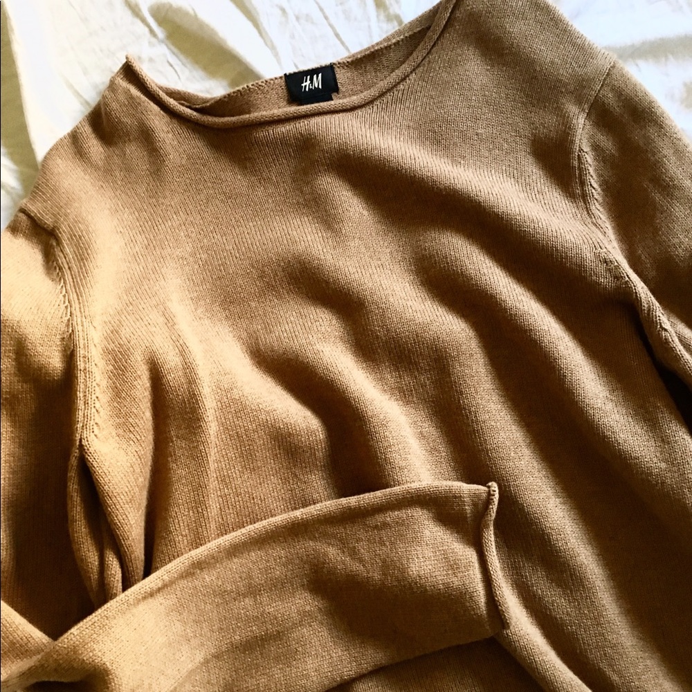 Camel knit sweater