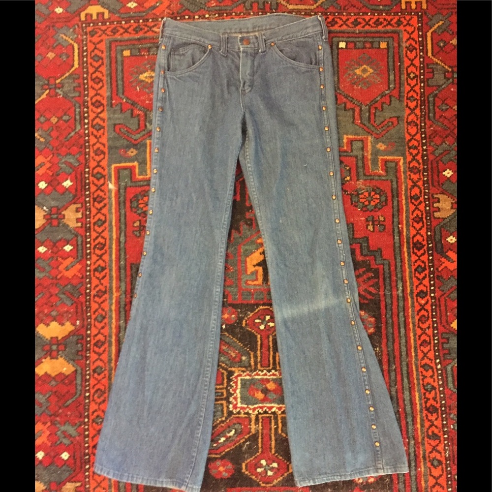 *SOLD* Vintage 70s Studded Bellbottom Jeans