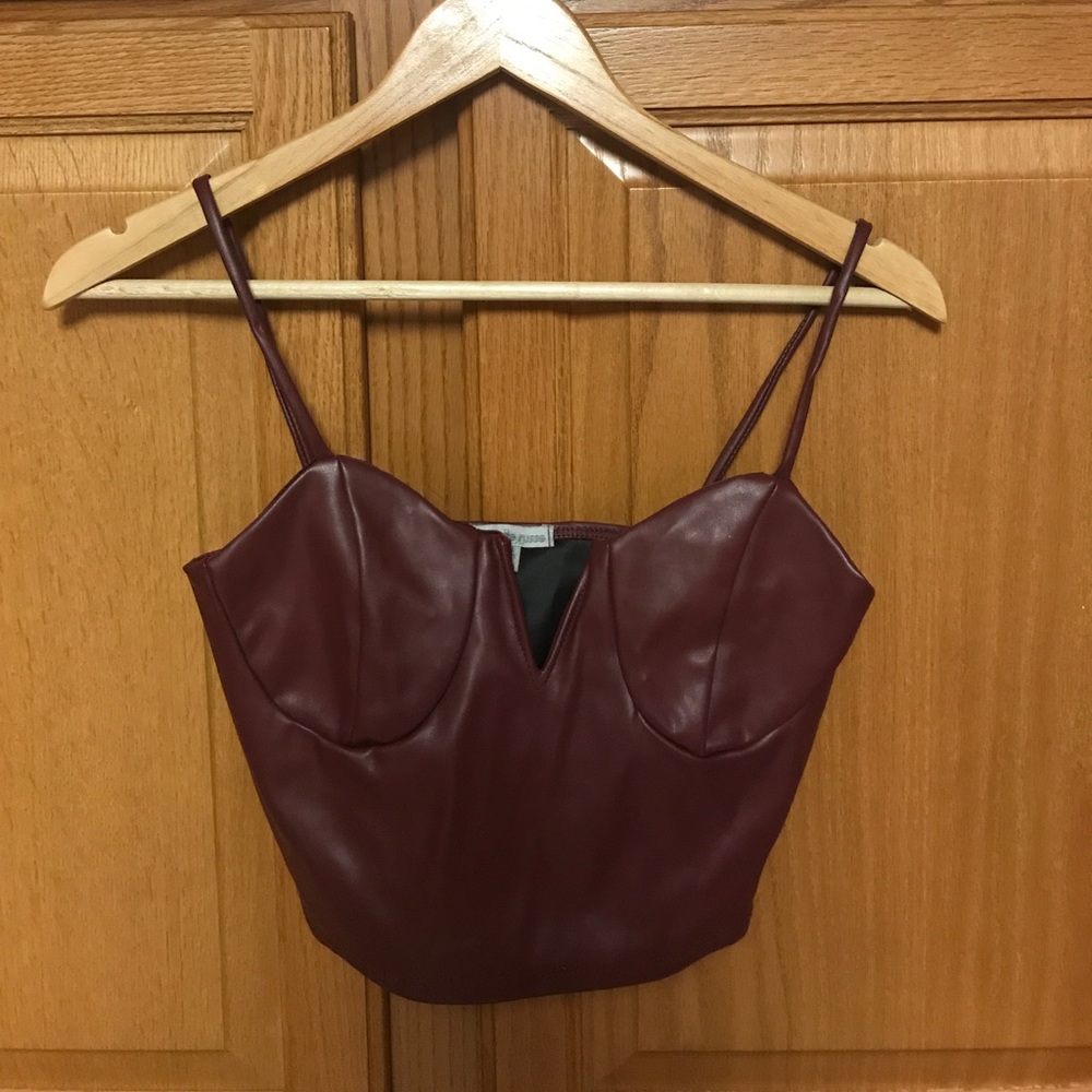 Maroon Crop Top