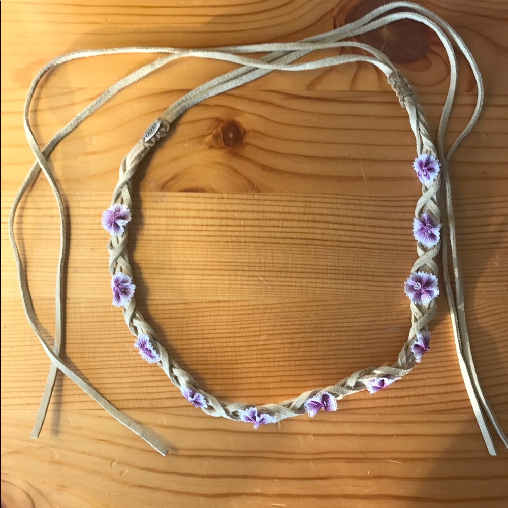 American Eagle Suede Flower Headband