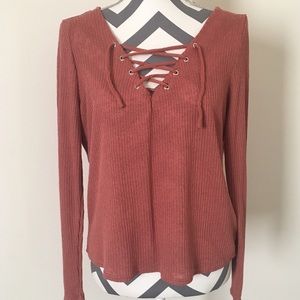H&M Divided Criss-Cross Long Sleeve Shirt