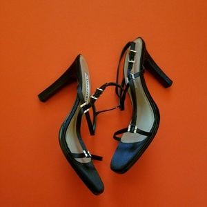 Vintage Strappy Black Heels