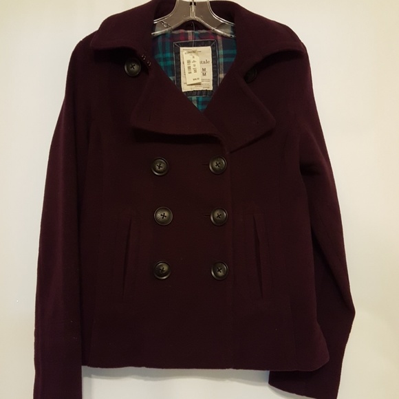 Aeropostale Jackets & Blazers - NWT AEROPOSTALE MAROON WOOL PEACOAT SIZE M