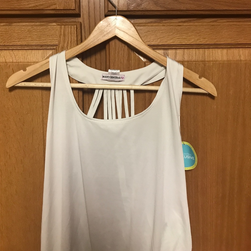 White tank with unique back