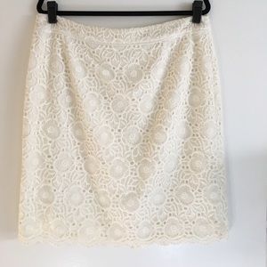 Cream lace skirt