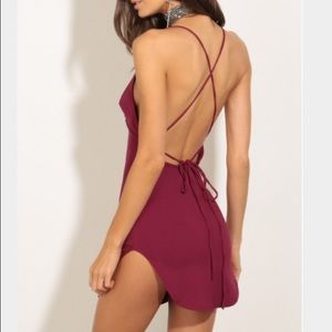 Red wine Lucy in the sky dress