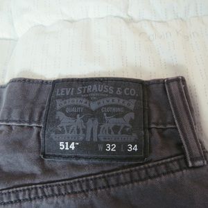 Men's Levi's 514 Gray Pants Size 32 x 34