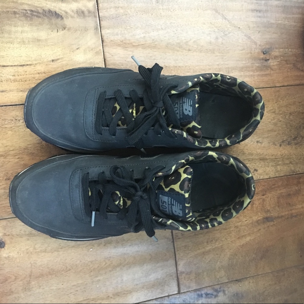 New Balances with cheetah detail