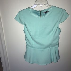 Express Teal Peplum Top