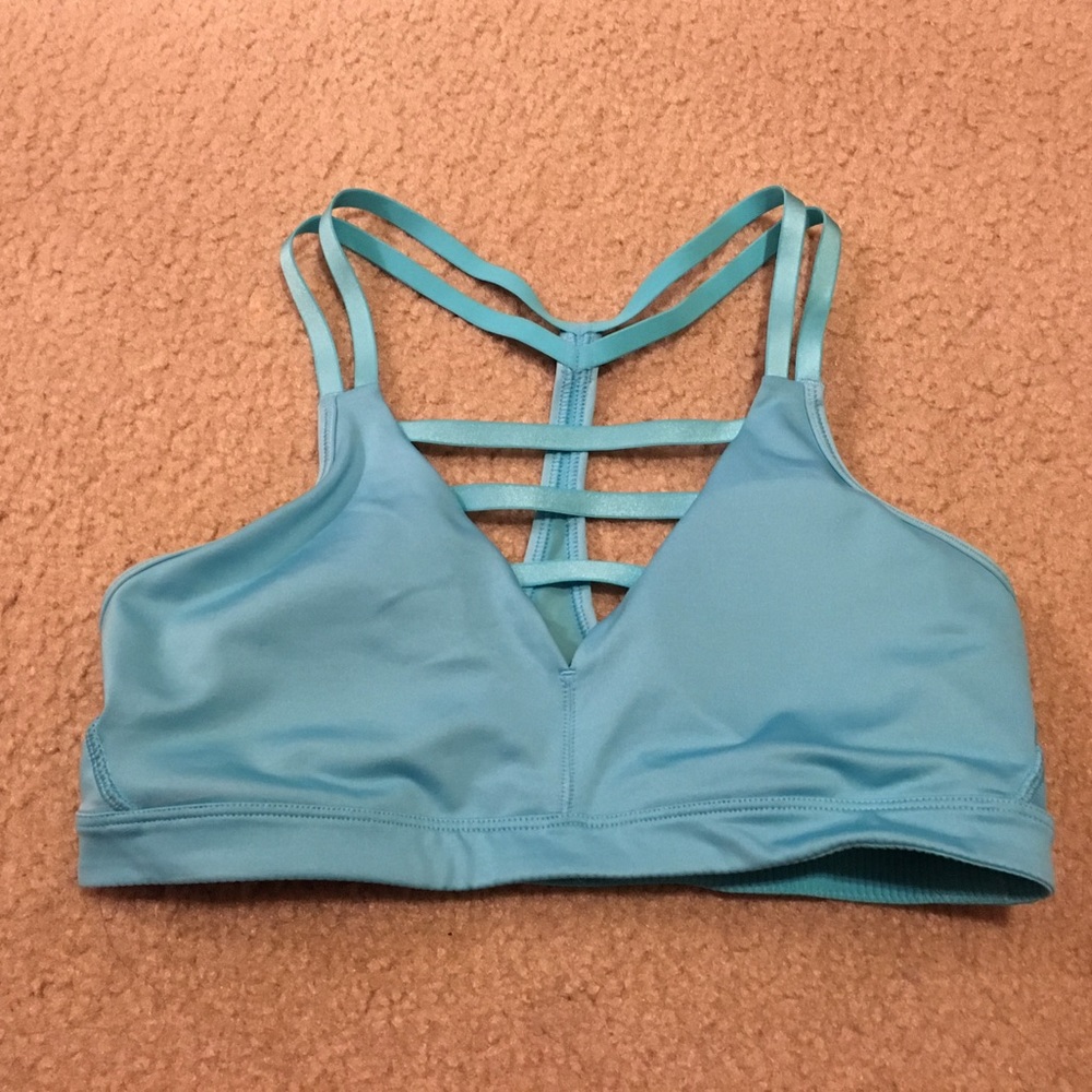 Victoria's Secret Plunge Strappy Bra Light Blue S