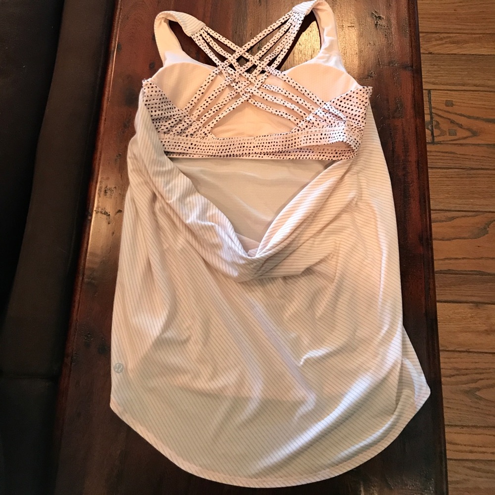Lululemon Tank Top size 8 Pink Open Back Strappy