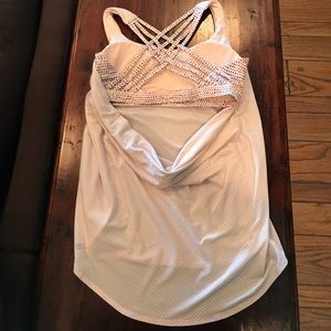 Lululemon Tank Top size 8 Pink Open Back Strappy