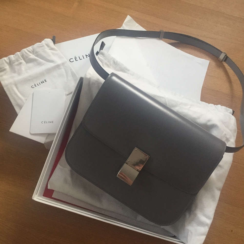 100% Authentic Celine Box Bag, Worn Once,Grey