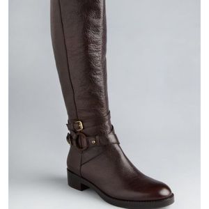 Via Spiga women's flat brown leather riding boots