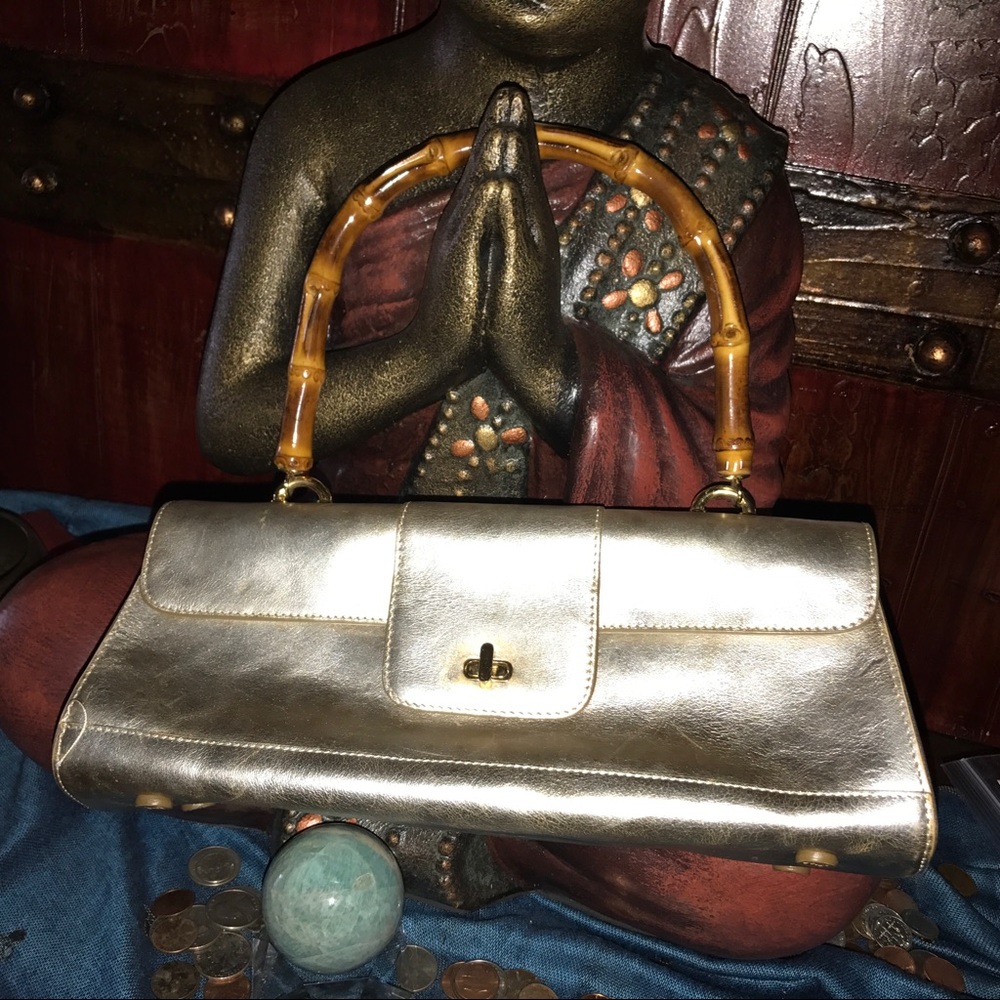 Gold metallic purse