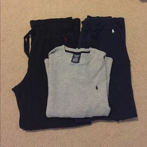3 pc thermal Polo Ralph Lauren pajama set M