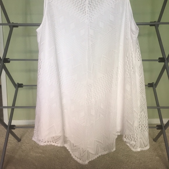 JCP/Worthington White Lace Handkerchief Top - Picture 3 of 3