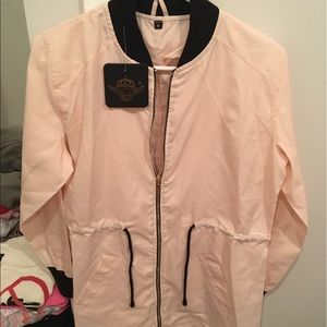 Nude bomber jacket