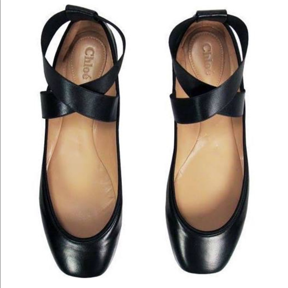 100% Authentic Chloe Square Toe Ballerina Flats