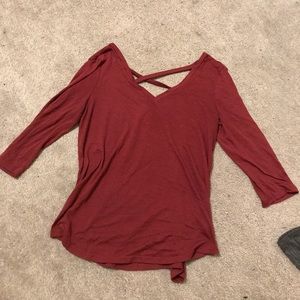 Maroon 3/4 sleeve top