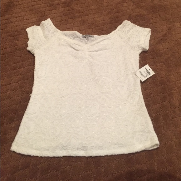 Charlotte Russe Tops - White lace Charlotte Russe top