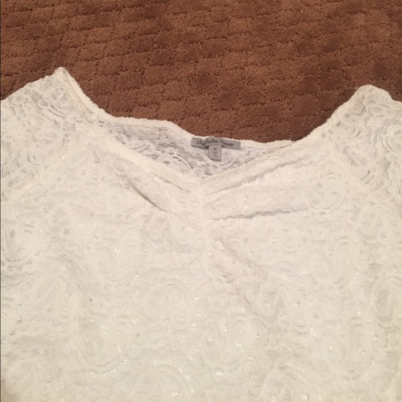 White lace Charlotte Russe top - Picture 3 of 4