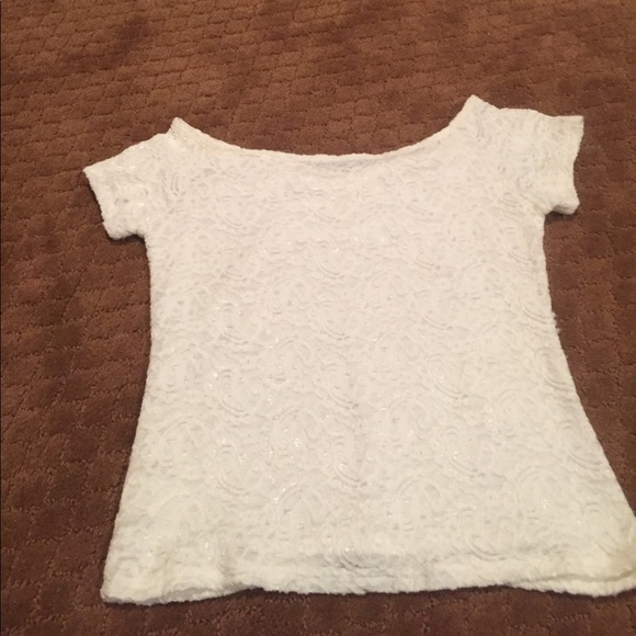 White lace Charlotte Russe top - Picture 4 of 4