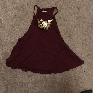 Maroon Hollister Tank Top