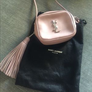 Saint Laurent leather monogram blogger bag