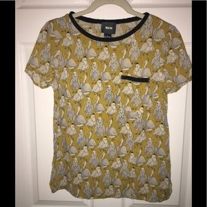 Anthropologie Maeve owl 🦉 print top size 2